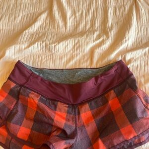 lululemon limited edition plaid shorts from 2018